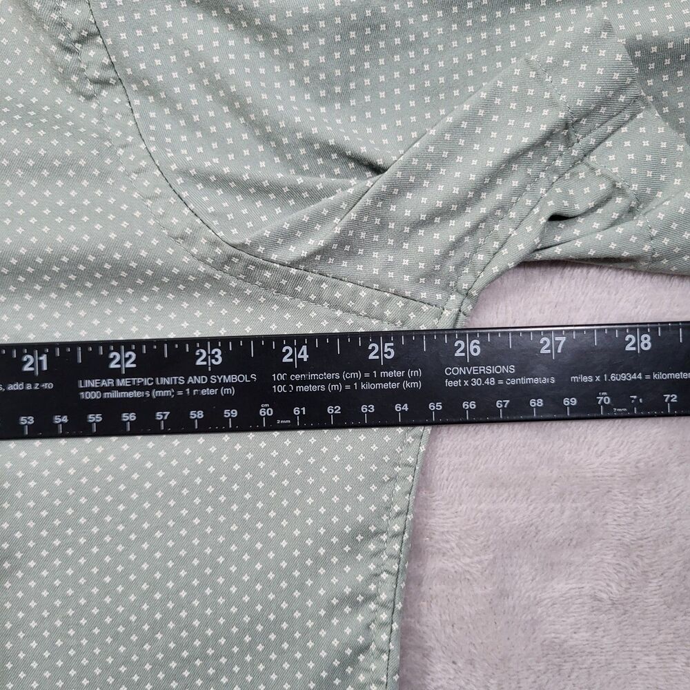 Faherty The Movement Shirt Mens XL Green Diamond Geo Performance Stretch Button - Picture 3 of 11